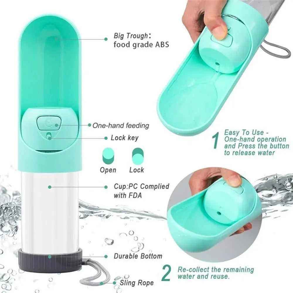 HydratePaw™ Portable Pet Water Bottle with Activated Carbon Filter