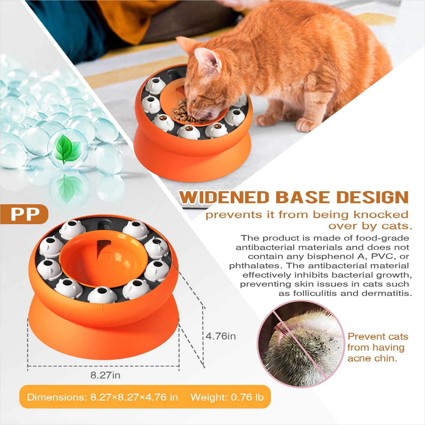 Purrfect Puzzle Feeder Bowl - Slow Feeder & Interactive Toy for Cats