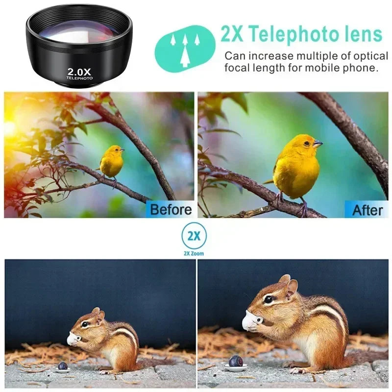 Clip-On Camera Lens Set for Mobile Phones